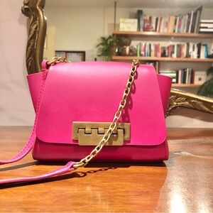 ZAC Zac Posen Eartha Iconic Mini Chain Crossbody in Magenta